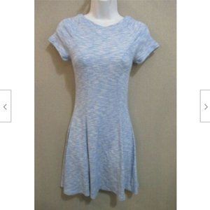 Topshop Dress Size 2 Blue & White RIbbed Knit